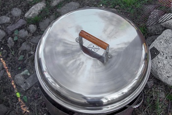 фото MUURIKKA Коптильня круглая 42 см из нержавеющей стали (Арт. TO6821)